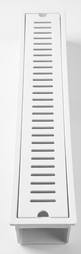 [ 10X50CM - صفاية مطر ]  FLOOR DRAIN PALSTIC WHITE 10X50CM 