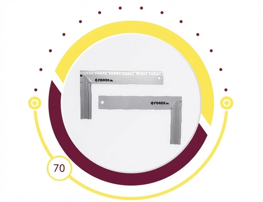 [ زاوية نجار المنيوم 25 سم ]  FORCE ALUMINIUM RIGHT ANGLE 25CM 250MM 