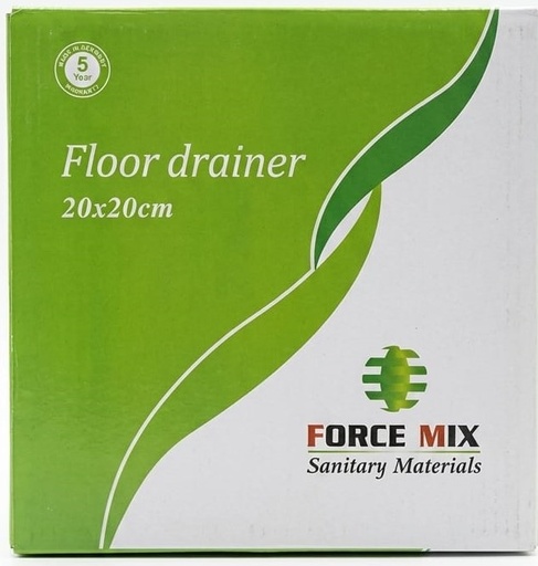 [  قوةMIX  ارضيةDRAINER S.STEEL 20X20 ]  FORCE MIX FLOOR DRAINER S.STEEL 20X20 