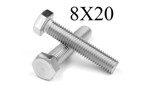 [  هيكس مزلاج جي اي- (8X20) ]  HEX BOLT GI - (8X20) 