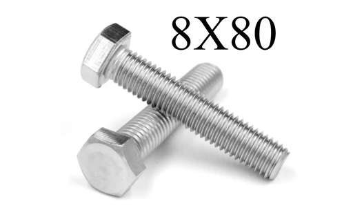 [  هيكس مزلاج جي اي- (8X80) ]  HEX BOLT GI - (8X80) 