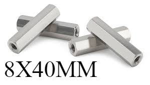 [  هيكس بندق مزدوجة 8X40MM -  صفراء ]  HEX NUT COUPLING  8X40MM - YELLOW 