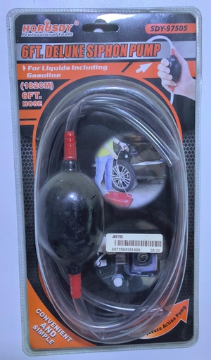 [ مضخة شفط يدوىSDY-97505 ]  HORUSDY DELUX SIPHON PUMP 182CM WITH CLEAR HOSE-SDY-97505 
