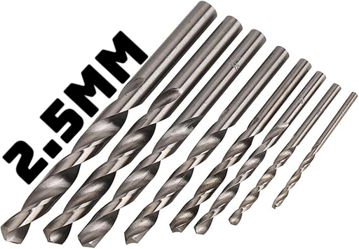 [ HSS JOBBER  مثقاب قطعة2.5MM -  هندي ]  HSS JOBBER DRILL BIT 2.5MM - INDIA 