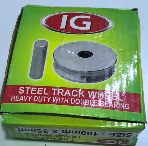 [ CNC 100MM - كفر سحاب حديد ]  IG SLIDING DOOR WHEEL BOLT TYPE  U SHAPE 100X35MM -CHINA 