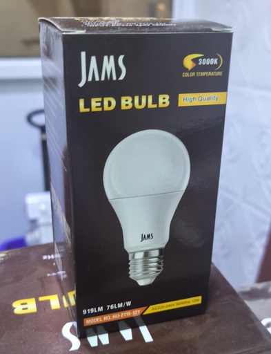 [ JM-8110/12W - ليد لمبة ]  JAMS LED BULB 12W 220W YELLOW 3000K - JM-8110/12W 