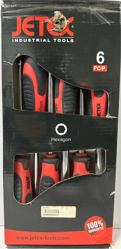 [  جيتكس6PCS  بندق مفك برغي مفك- 19-35600 ]  JETEX 6PCS NUT DRIVER SCREW DRIVER - 19-35600 