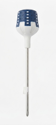 [ LS-49445 - مفق مربع ]  LISOWER SCREW DRIVER 6X100MM (+) WHITE/BLUE - LS-49445 