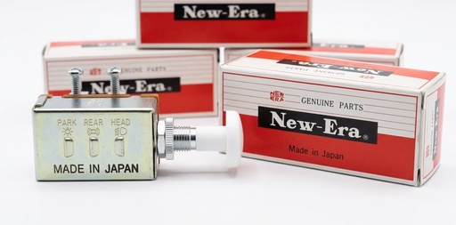 [مزدوج- JAPAN]  NEW-ERA AUTOMOTIVE LIGHT SWITCH PULL TYPE DOUBLE - JAPAN 