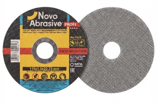 [ 4.5" -  ديسك قص الحديد ]  NOVO CUTTING DISC METAL+INOX 4.5" 115X1.0X22MM - EUROPE 