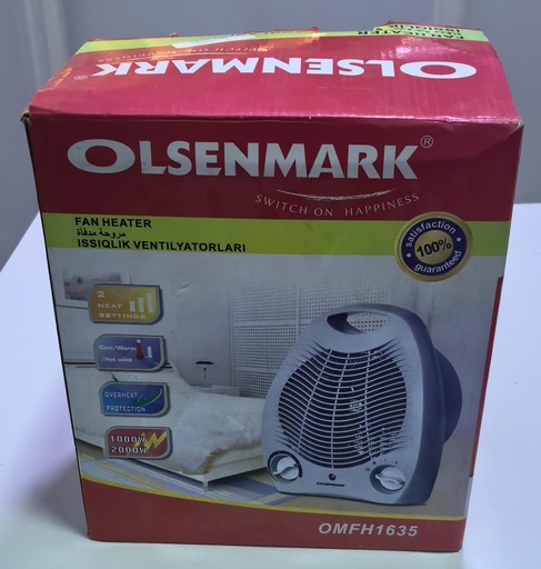 [ OLSENMARK  مروحة حراريOMFH1635  220 فولت ]  OLSENMARK FAN HEATER OMFH1635 220V 