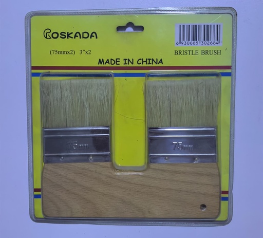 [  اوسكادا طلاء فرشاة(BRISTLE  فرشاة)75MMX2 (3X2) ]  OSKADA PAINT BRUSH (BRISTLE BRUSH) 75MMX2 (3X2) WOOD HANDLE 