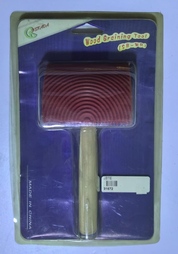 [  ]  OSKADA WOOD GRAINING TOOLS RUBBER RED 2.5"-3" WOOD HANDLE 
