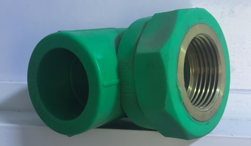 [ GREEN ELBO BRASS 1''X1'' ]  PPR ELBO BRASS FEMALE  1''X1'' 