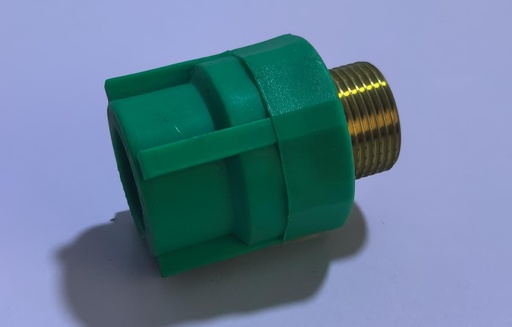 [ GREEN MALE ADAPTER BRASS 3/4''X3/4'' ]  PPR MALE ADAPTER BRASS 3/4''X3/4'' 