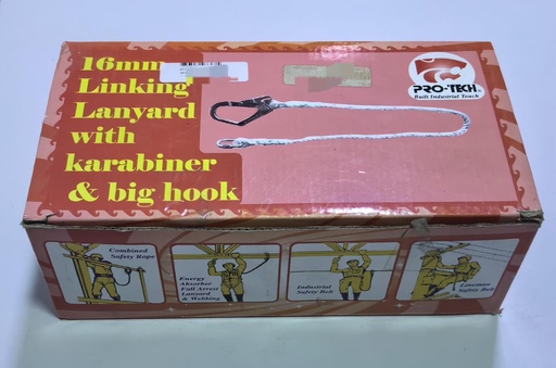 [  التقنية الامان حبل مع خطاف16MM - RST-6107-1 ]  PRO-TECH SAFETY ROPE WITH HOOK 16MM - RST-6107-1 