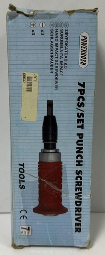 [  ]  PUNCH SCREWDRIVER SET 7PCS RED HANDLE 