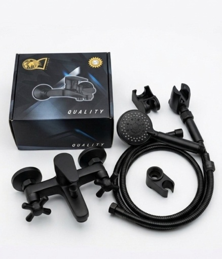 [ خلاط دش عامود ]  QUALITY BATH MIXER BLACK H/DUTY - CHINA 