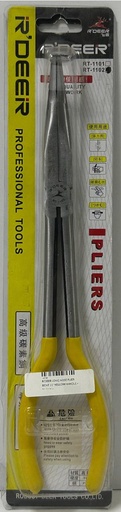[ RT-1102 -  زرادية ]  R'DEER LONG NOSE PLIER BENT 11" YELLOW HANDLE - RT-1102 