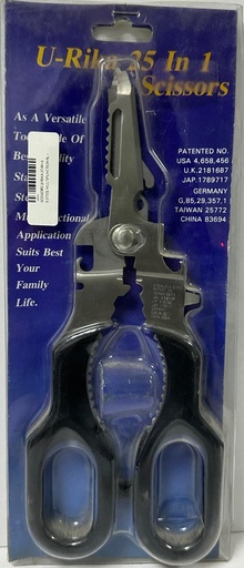  SCISSORS U-RIKA 25-IN-1 S.STEEL MULTIFUNCTIONAL - TAIWAN 