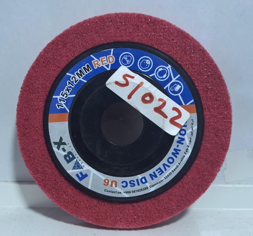 [ BAI GE - دسك سيف برتقالى ]  SCOTCH BRITE ROUND DISC RED/CLEAR/GREY S.STEEL 4.5"/ 115*12MM