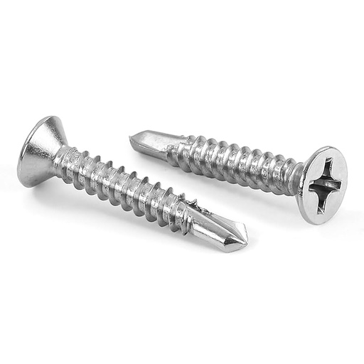 [ برغي رأس مسطح ]  SELF DRILLING SCREW FLAT HEAD 032-6X4 