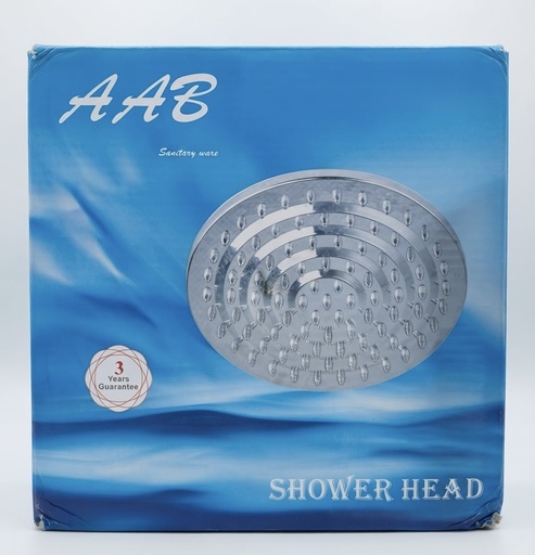 [ دش راس بلاستيك فضي ] SHOWER HEAD PLASTIC GRAY 8" (AAB) - BIG