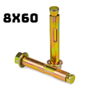 [ SLEEVE ANCHOR  مزلاج بندق نوع8X60 ]  SLEEVE ANCHOR BOLT NUT TYPE 8X60 