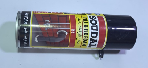 [ SOUDAL FOAM FILL & FIX 300ML -  صغيرة ]  SOUDAL FOAM FILL & FIX 300ML - SMALL 