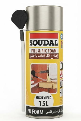 [رغوة بخاخ صودا 300]  SOUDAL FOAM FILL & FIX 300ML - SMALL 