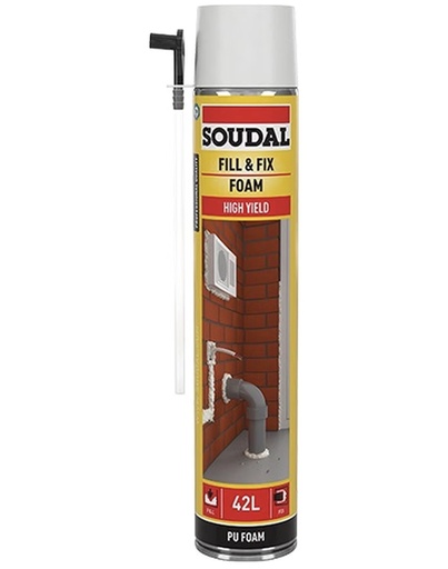 [رغوة صودا سبراي]  SOUDAL FOAM FILL & FIX 750ML B3 - BIG 