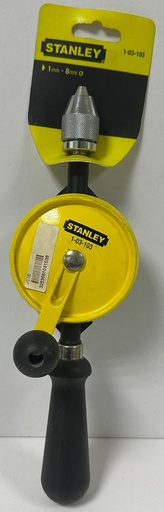 [  حديدي يدوي مثقاب1MM-8MM - 1-03-103 ]  STANLEY HAND DRILL 1MM-8MM - 1-03-103 