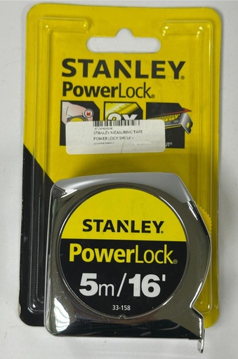 [  حديديMEASURING  شريط5M  طاقة قفل33158 - THAILAND ] STANLEY MEASURING TAPE POWER LOCK 5M/16' - 033158-8