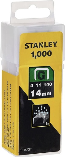 [  حديديSTAPLES  14 ملميتر(G) - TRA709T ]  STANLEY STAPLES 14MM (G) - TRA709T 
