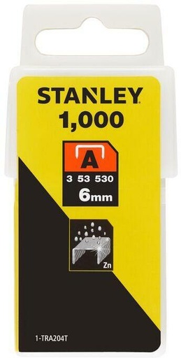 [  حديديSTAPLES 6MM (A) - TRA204T ]  STANLEY STAPLES 6MM (A) - TRA204T 