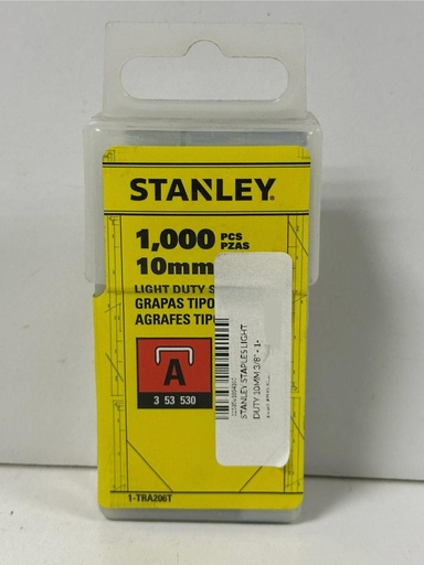 [  حديديSTAPLES  ضوء عمل10MM 3/8" - 1-TRA206T ]  STANLEY STAPLES LIGHT DUTY 10MM 3/8" - 1-TRA206T 