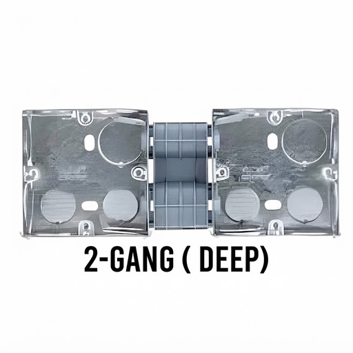 [ 3X3 - علبة الكهرباء حدييد ]  STEEL BOX 3X3 2-GANG PLASTIC CONNECTOR (DEEP) 
