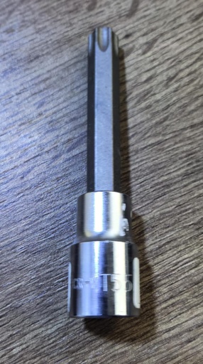 [ حبة النكى طويل 55 مم ]  TOP MAX CR-V T55 SPLINE BIT SOCKET LONG - TAIWAN 