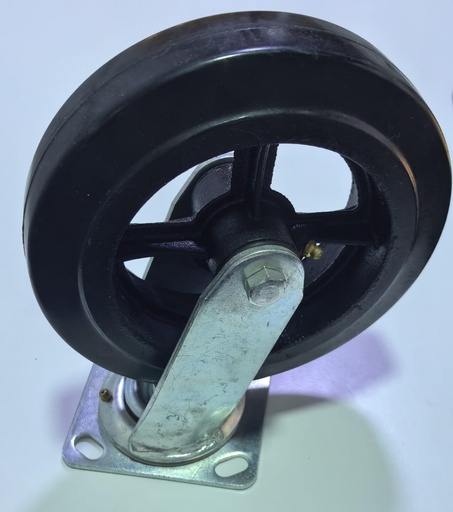 [ 8X2 - كفر بلدية متحرك ]  WHEEL BALADIYAH BLACK BEARING TYPE TEEL BASE 8" 8X2 - KIT 