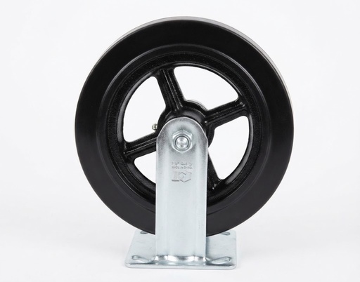[ 8X2 - كفر بلدية شابت ]  WHEEL BALADIYAH BLACK FIX TYPE 8" 8X2 STEEL BASE -KIT 