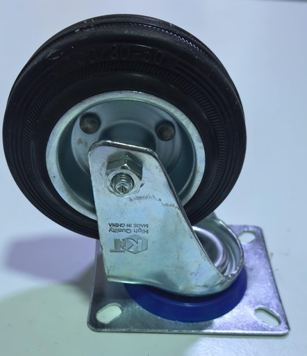 [ 100/30-50 4" - كفر اسود متحرك ]  WHEEL BLACK BEARING 4'' 100/30-50 - KIT/PRC 