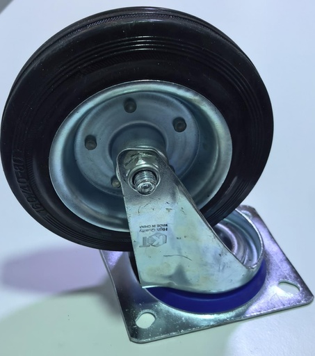 [ 160/40-80 6" - كفر اسود متحرك ]  WHEEL BLACK BEARING 6" 160X40X80 - KIT/STRONG 