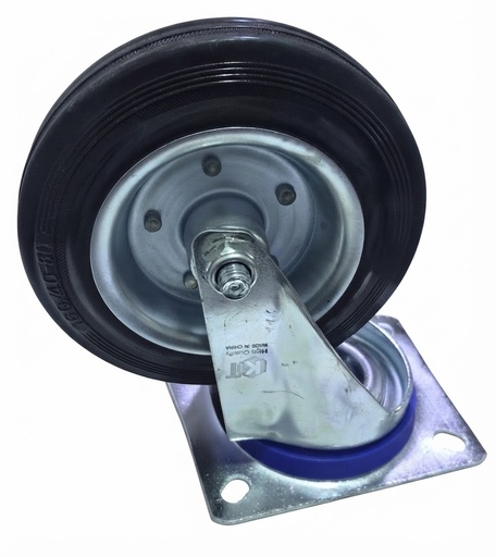 [ 160/40-80 6" - كفر اسود متحرك ]  WHEEL BLACK BEARING 6" 160X40X80 - KIT/STRONG 