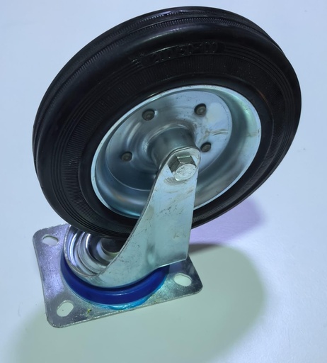 [ 200/50-100 8" - كفر اسود متحرك ]  WHEEL BLACK BEARING 8" 200/50-100 - KIT 