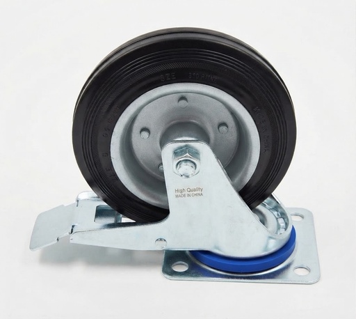 [ 160/40-80 6" - كفر اسود فرملة ]  WHEEL BLACK BREAK 6" 160/40-80 - KIT 