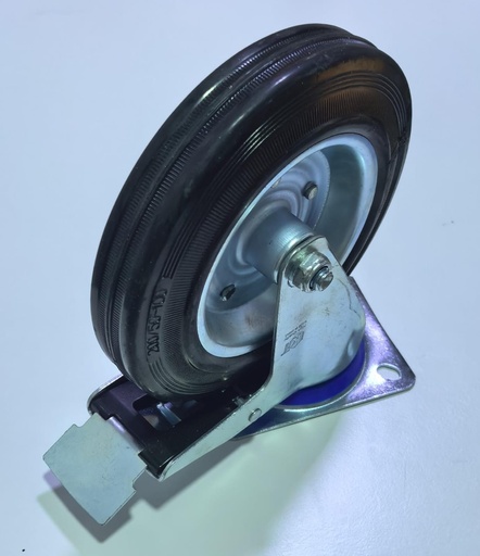 [ 200/50-100 8" - كفر اسود فرملة ]  WHEEL BLACK BREAK 8" 200/50-100 - KIT 