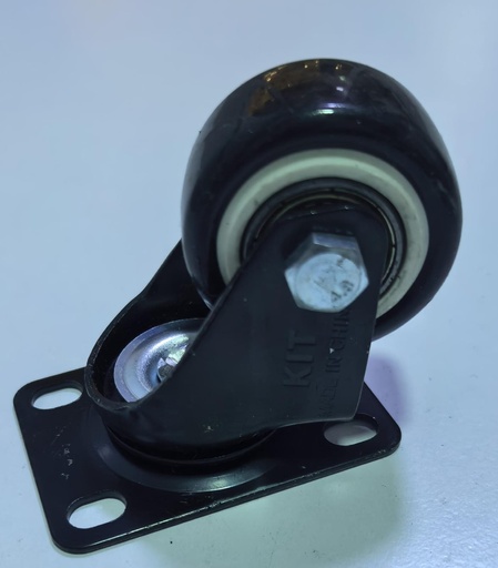  WHEEL BLACK RUBBER BEARING 1.5" 40MM 