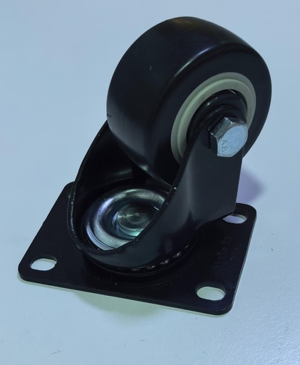 [ 65MM 2.5" - كفر اسود ربر متحرك ]  WHEEL BLACK RUBBER BEARING 2.5" 65MM 