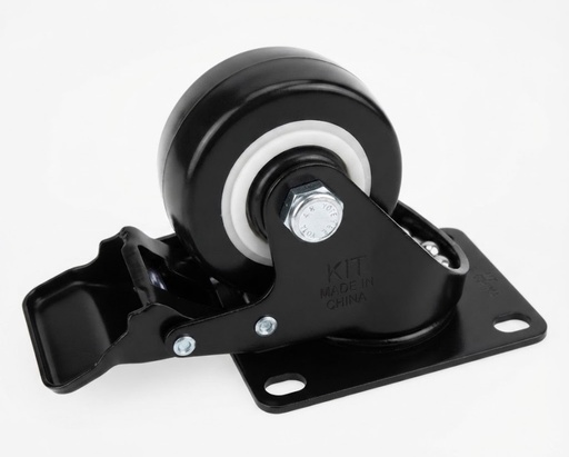  WHEEL BLACK RUBBER BREAK 2.5" 65MM 