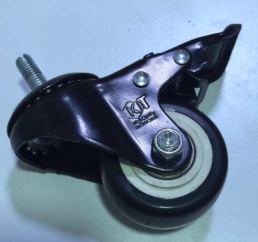  WHEEL BLACK RUBBER BREAK BOLT TYPE 2.5" 65MM 